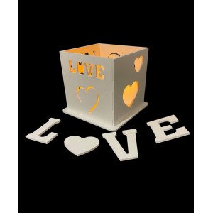 Підсвічник  ''Love   ''  10 см.,пвх