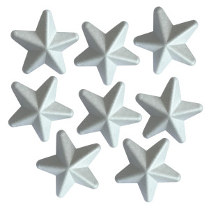 Пенопластовые заготовки SANTI Звезды 8 штуки 4 см. Photo 1
